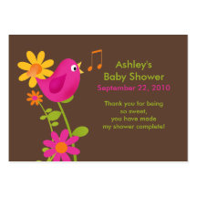 Sweet Birdie Baby Shower Favour Tags Business Cards