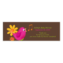 Sweet Birdie Baby Shower Favour Tags Business Cards