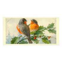 Sweet Birds Vintage Postcard Print Photo Card