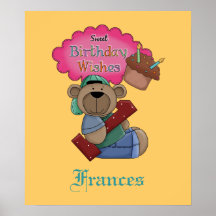Sweet Birthday Wishes 1 Year Old Birthday Poster