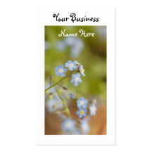 Sweet Blue Flowers; Promotional Business Card Templates