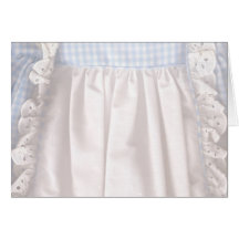 sweet blue gingham dress greeting card