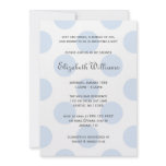 Sweet Blue Polka Dots Baby Boy Shower Invitation