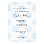 Sweet Blue Polka Dots Baby Boy Shower Invitation