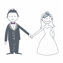 Sweet Bride & Groom Cake Topper Photo Cut Out