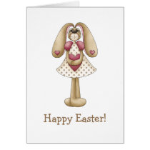 Sweet Bunnies · Bunny & Heart Greeting Card