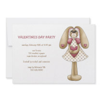Sweet Bunnies · Bunny & Heart Custom Invitation