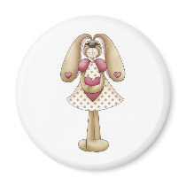 Sweet Bunnies · Bunny & Heart Magnet