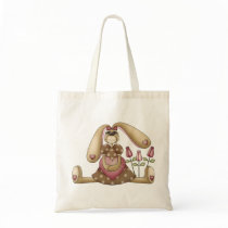Sweet Bunnies · Bunny, Heart & Roses Tote Bag