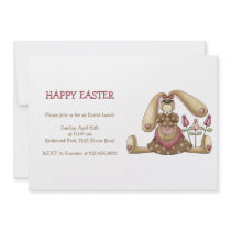 Sweet Bunnies · Bunny, Heart & Roses Custom Invites