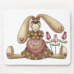 Sweet Bunnies · Bunny, Heart & Roses Mouse Pads