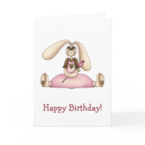 Sweet Bunnies · Bunny & Rose Greeting Card