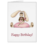 Sweet Bunnies · Bunny & Rose Greeting Card