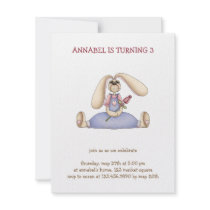 Sweet Bunnies · Bunny & Rose Personalized Invitations
