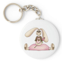 Sweet Bunnies · Bunny & Rose Keychain
