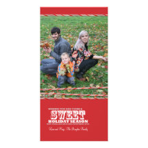 Sweet Candy Cane Christmas Photo Card