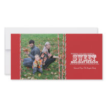 Sweet Candy Cane Christmas Photo Card