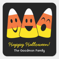 Sweet candy corn fun cute Halloween favour tag stickers
