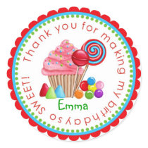 Sweet Candy Land Cupcake Lollipop Stickers