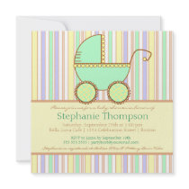 Sweet Carriage Baby Shower Invitation