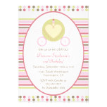 Sweet carriage princess party birthday invitation