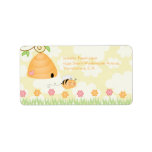 Sweet cartoon bumble bee baby shower address label