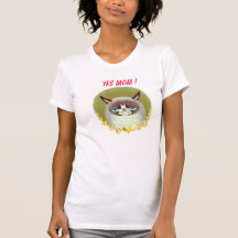 sweet cat in green background tshirt