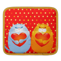 Sweet cats in love, iPad sleeve