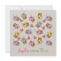 Sweet Cherry Cupcakes Children Birthday Invitation