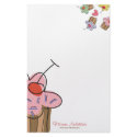Sweet Cherry Cupcakes Cute Fun Custom Stationery