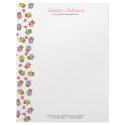 Sweet Cherry Cupcakes Cute Fun Letterhead Template