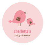 Sweet Chicks Baby Shower Favour Sticker - Pink