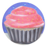 Sweet chocolate Cupcake Original oil painting Stickers