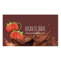Sweet Chocolate & strawberries Business Card