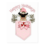 Sweet Christmas Pug Pocket Tees and Gifts postcards