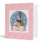 Sweet Christmas Pug Snowglobe Binder binders