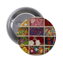 sweet colourful decoration button