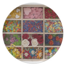 sweet colourful decoration party plate