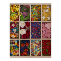 sweet colourful decoration post cards