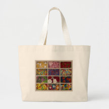 sweet colourful decoration tote bags