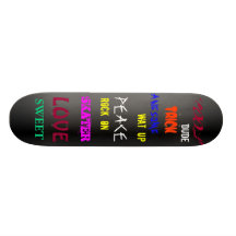 SWEET, COOL, PEACE, skateboaed Skateboard Deck