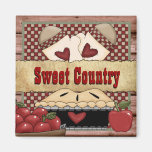 Sweet Country Apple Pie Mag Refrigerator Magnet