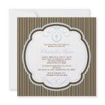 Sweet Cross Blue & Brown Boy Baptism Inviation Custom Invitations