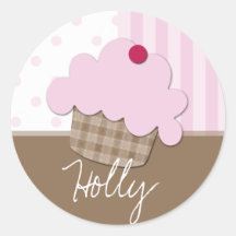 Sweet Cupcake Surprise Seal Round Stickers