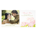 Sweet, Delicate Peony Wedding Thank You Photocards Photo Greeting Card