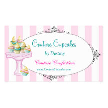 Sweet Destiny Couture Cupcakes Business Card