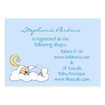 Sweet Dreams Baby Registry Cards Business Card Templates