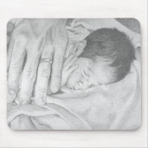 Sweet Dreams Black and White Mousepad