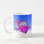 Sweet Dreams - Cute Purple Dragon with Flower Coffee Mug