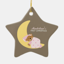 Sweet Dreams Lullaby Girl Baby's First Christmas Ornament